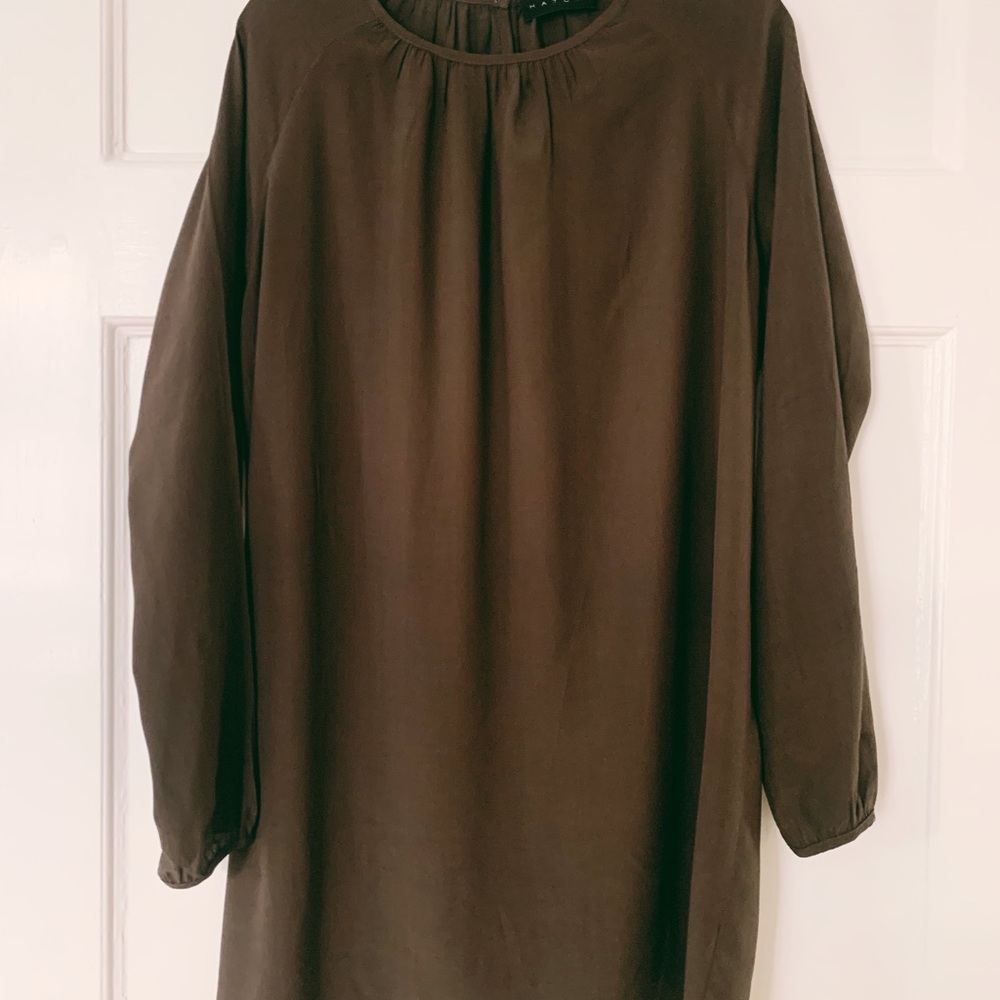 Hatch Maternity Claudia dress in brown